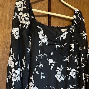 Altar’d State Black & White Floral Mini Dress - women’s size large
